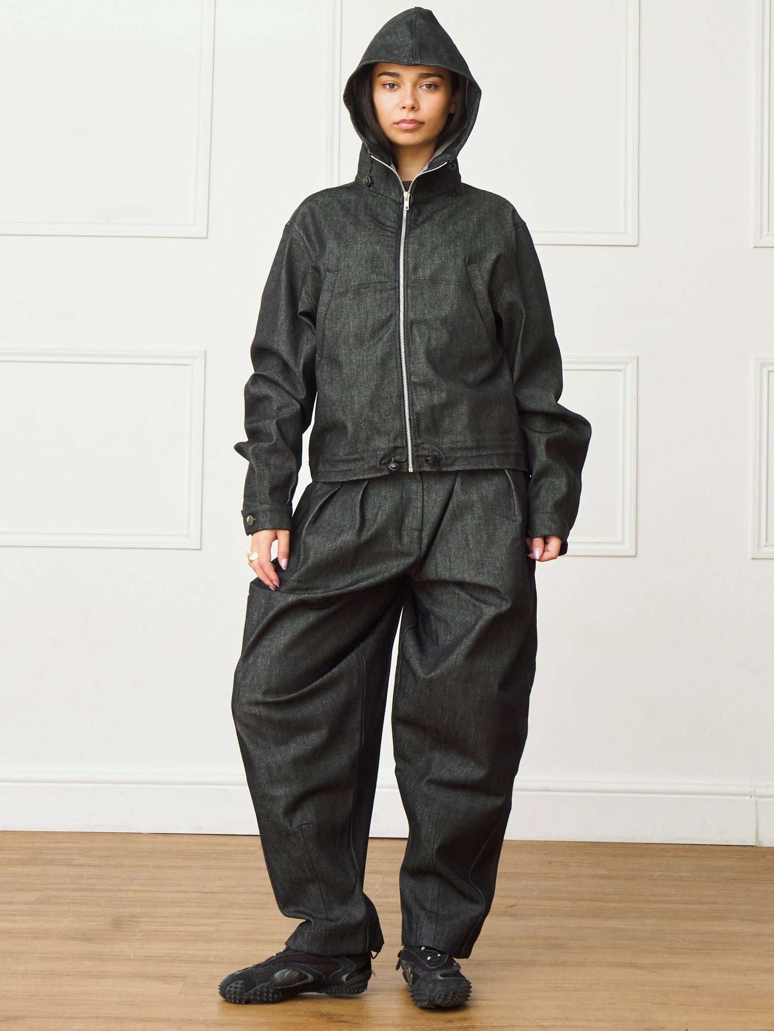 jamie jacket - dark grey denim