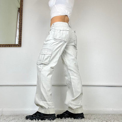 00’s vintage wide leg cargo trousers