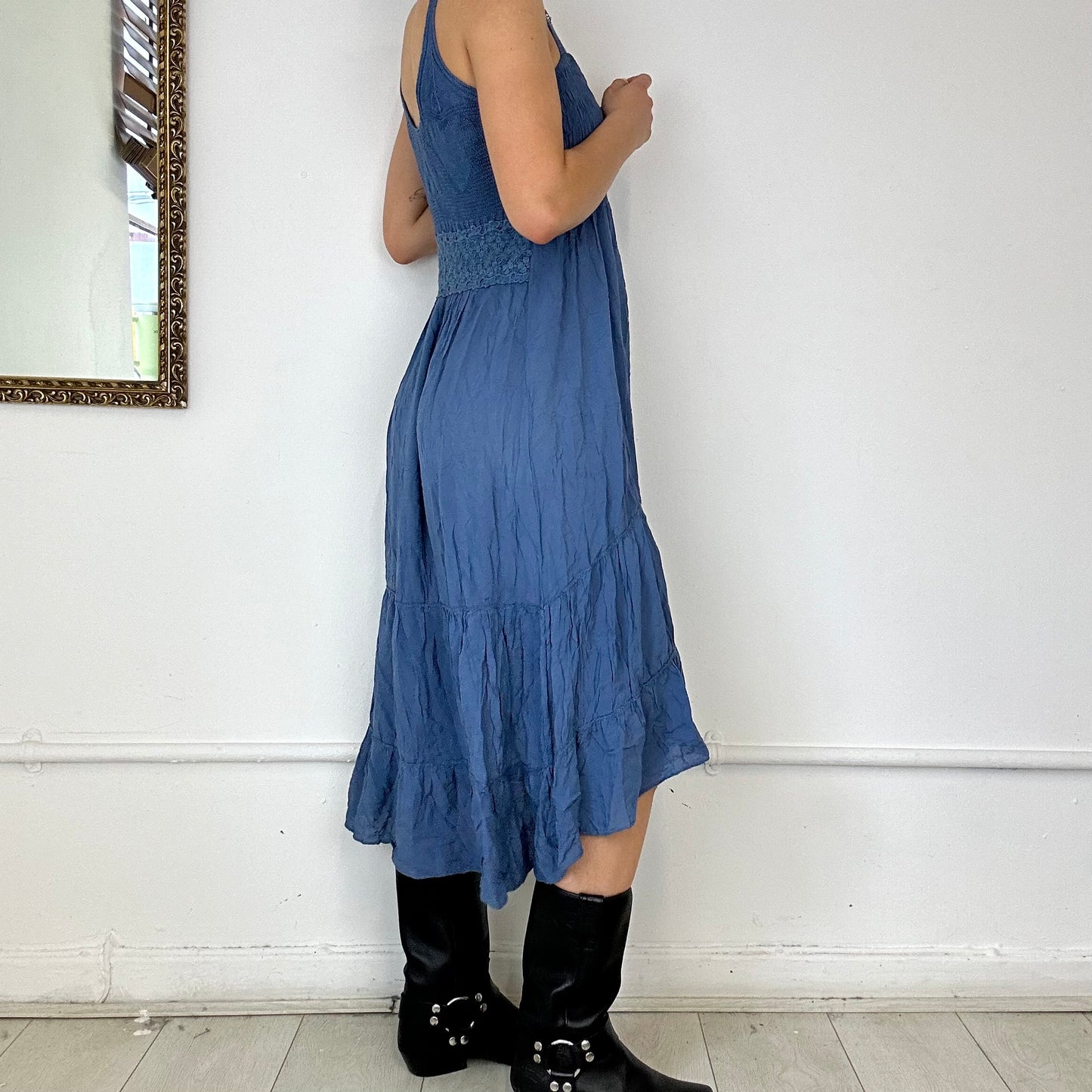 2000's summer flowy midi dress