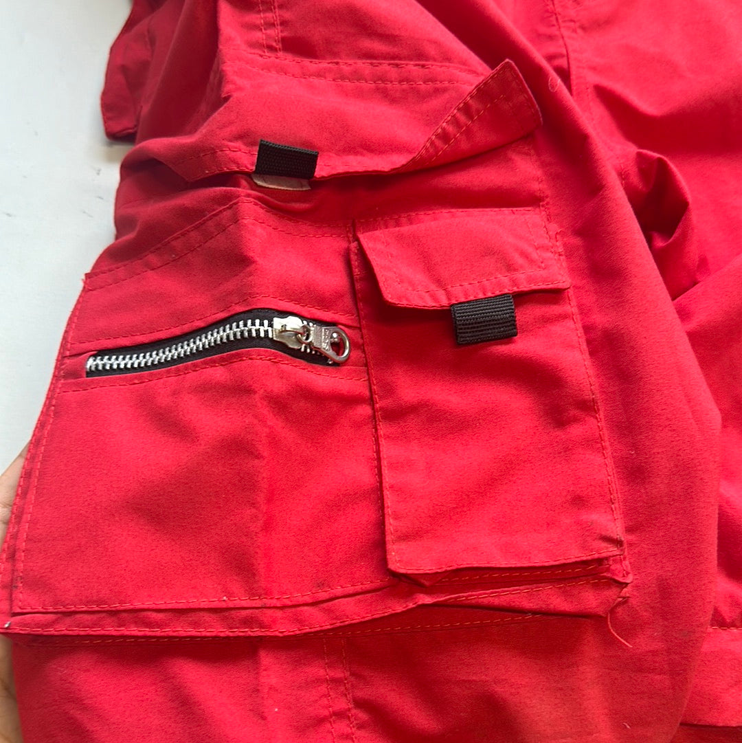 vintage red cargo diesel trousers