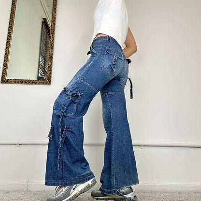 00's wide leg cargo jeans