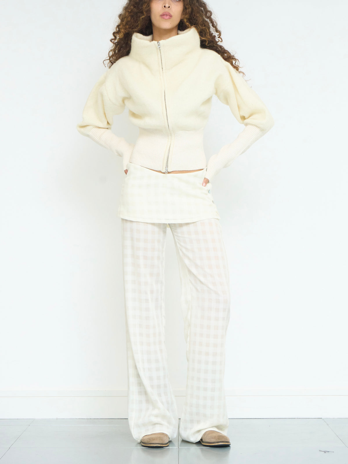 shay trouser - ivory wool