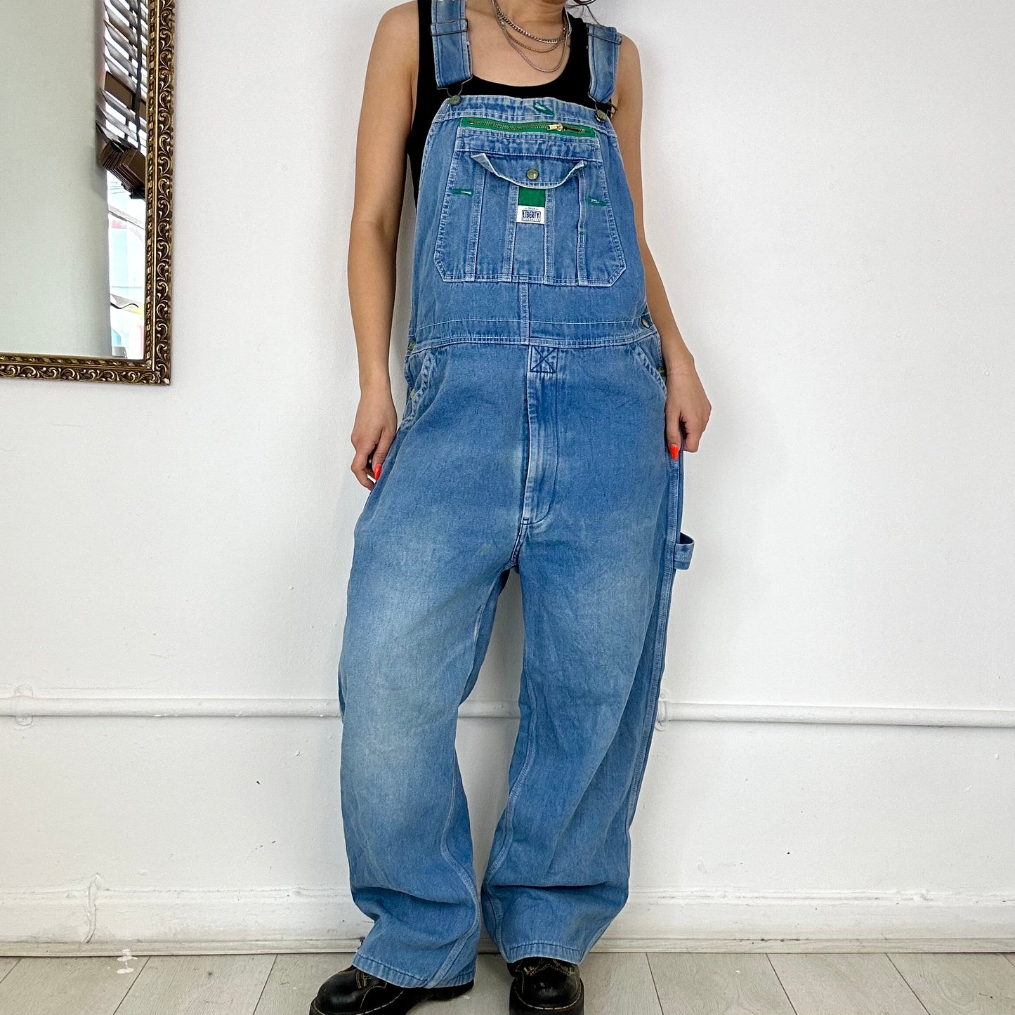 baggy denim dungarees