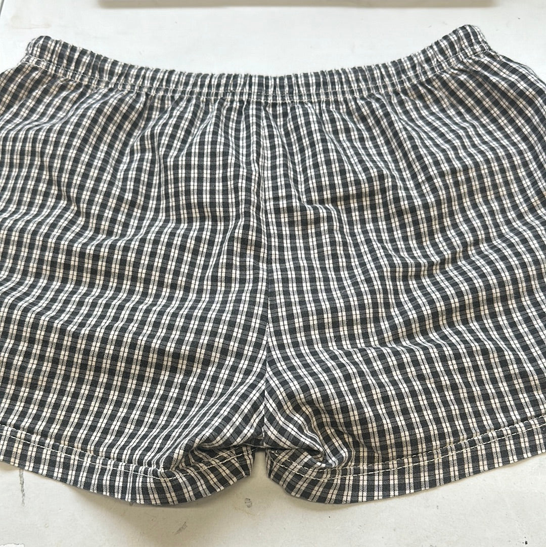 checkered mini board shorts