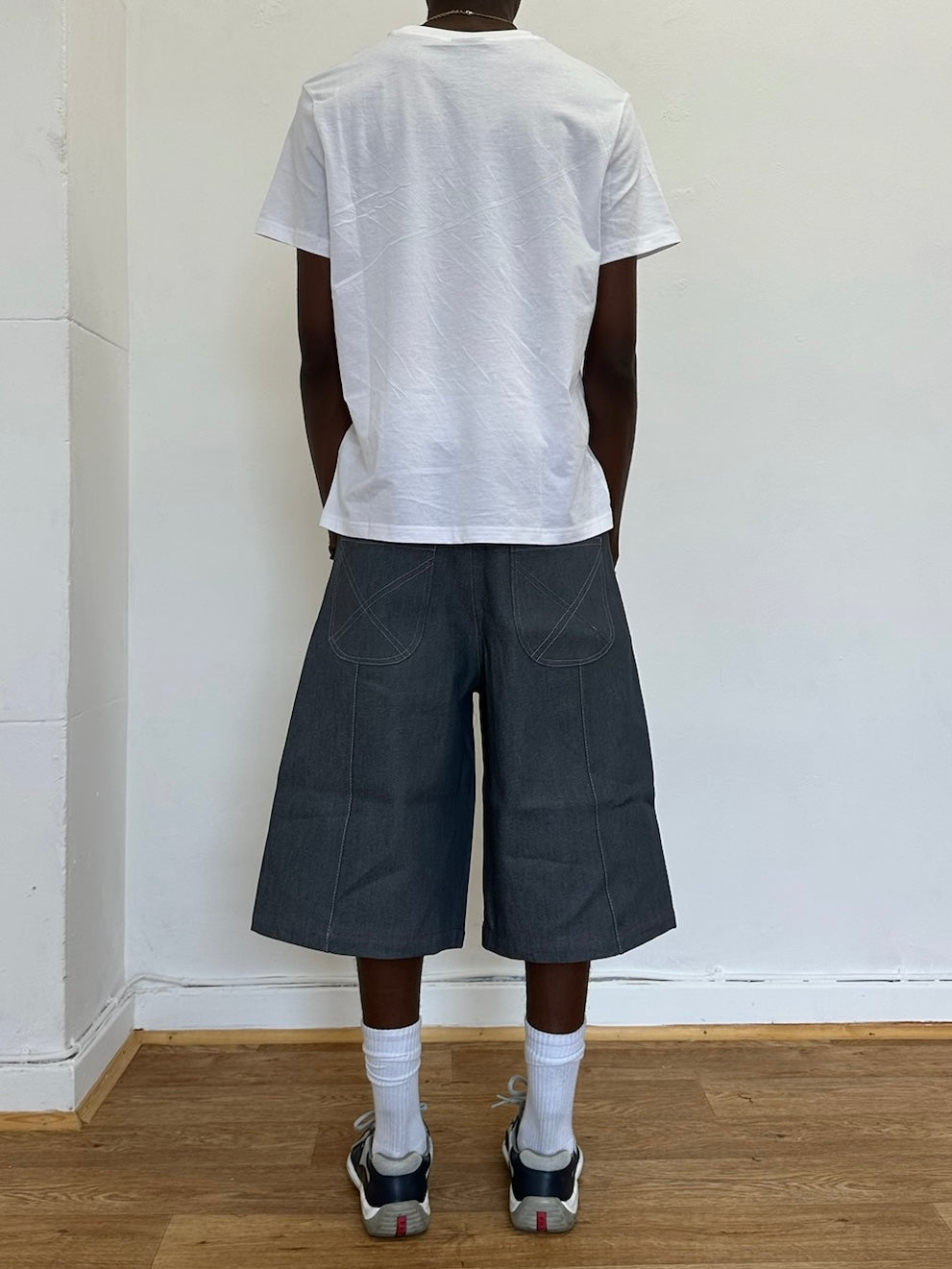 skater short - cadet grey denim