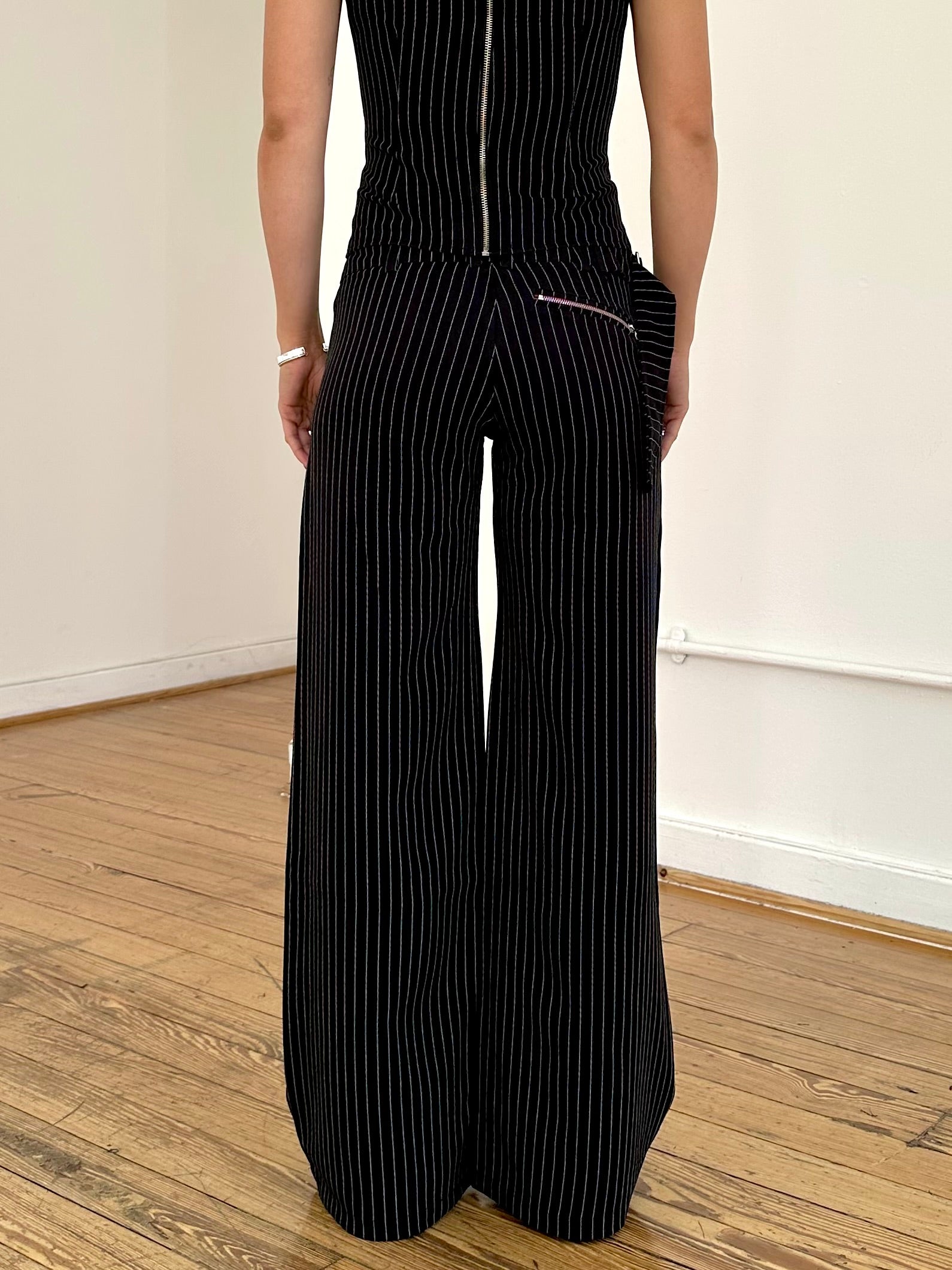 pantalon romain - rayures noires