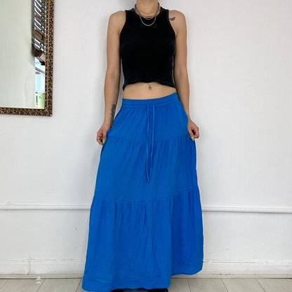 cobalt blue maxi skirt