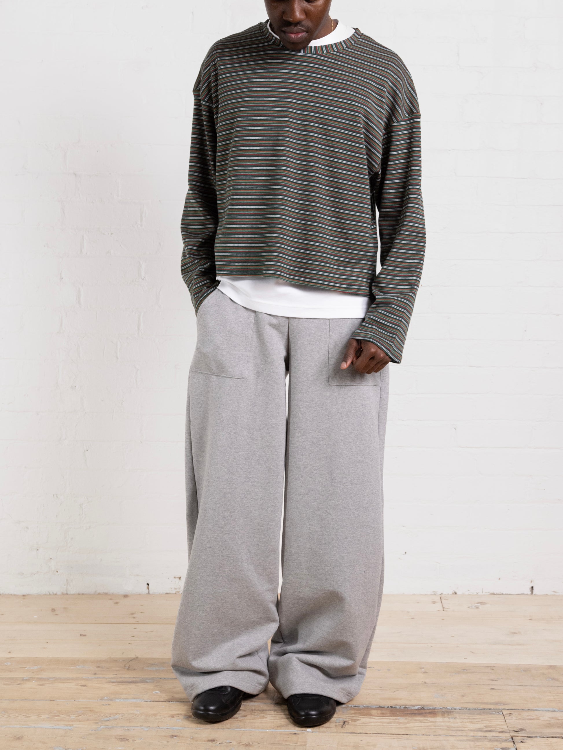 casey jumper - green stripe