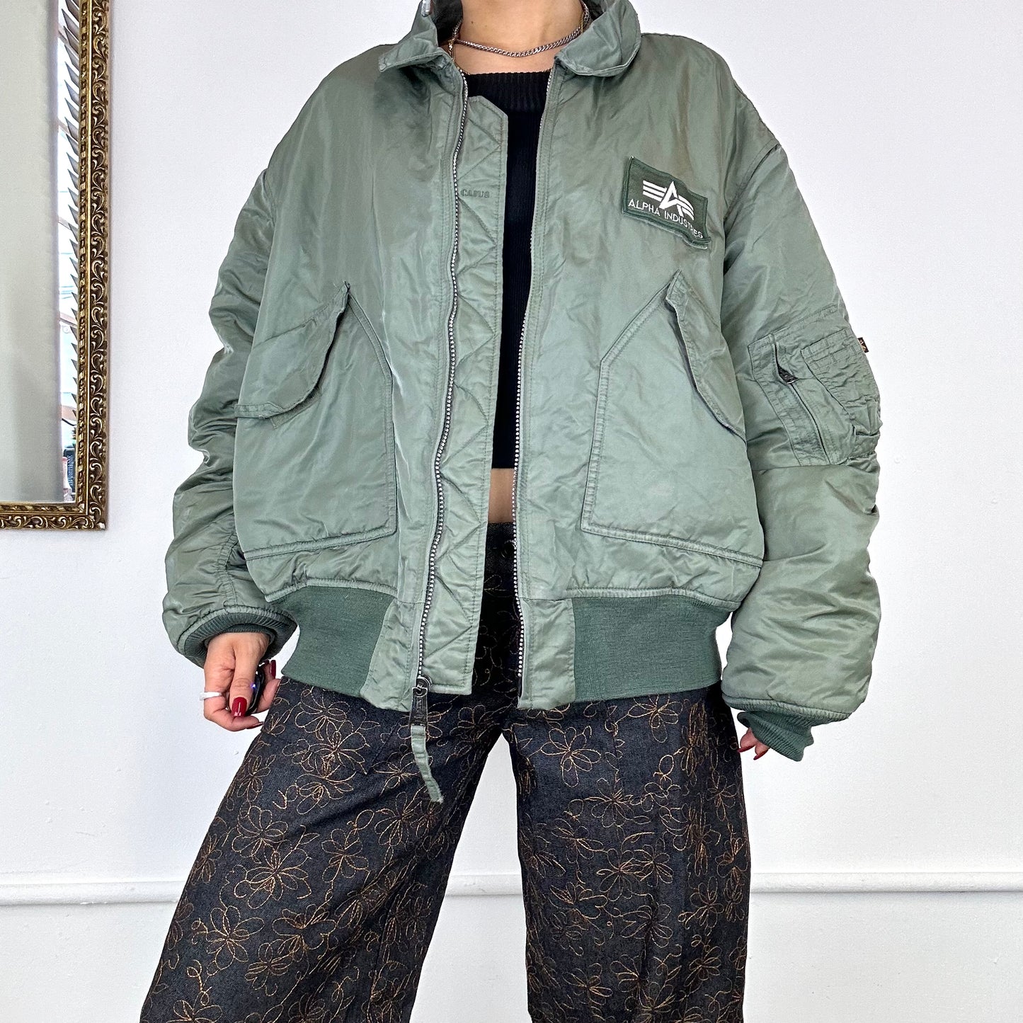 true vintage alpha bomber jacket