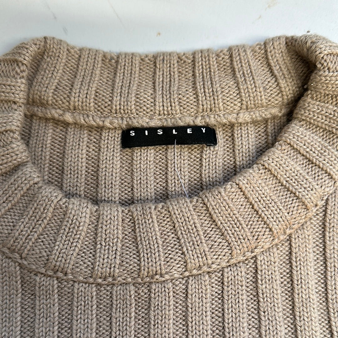 ribbed knitted jumper by sisley