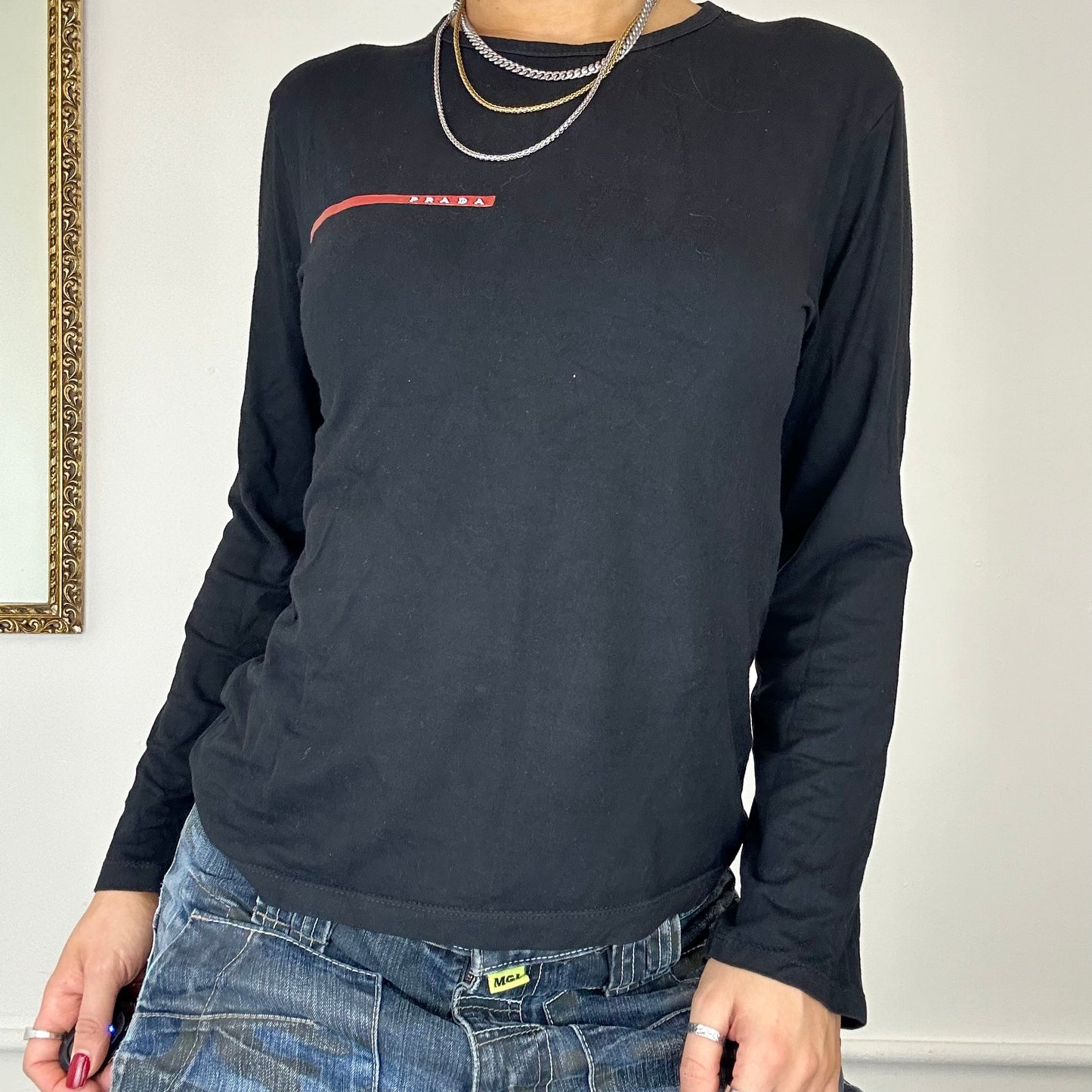 vintage prada long sleeved top