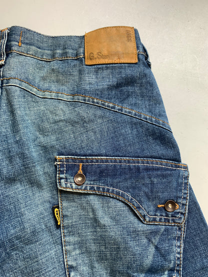 G-star long denim shorts