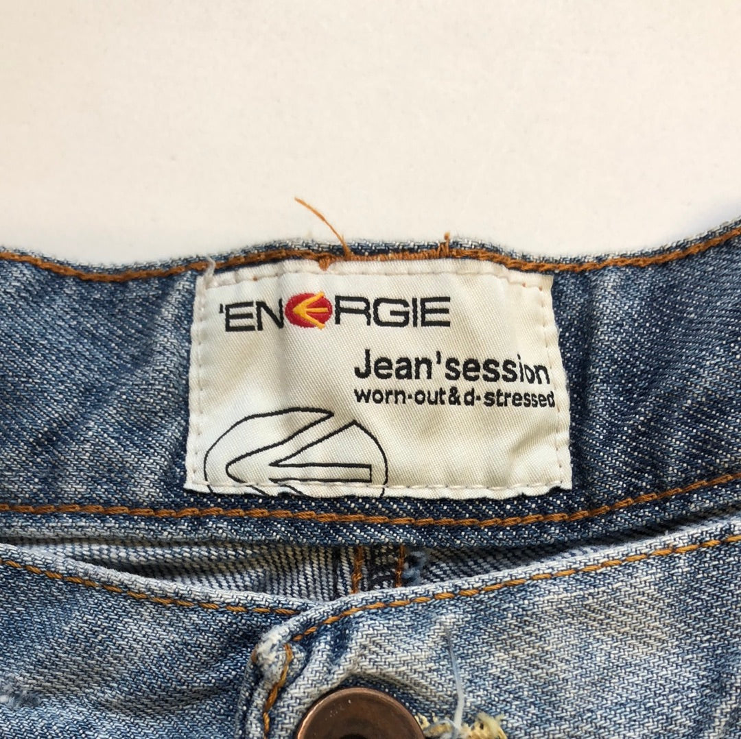 Energie bleach wash baggy jeans