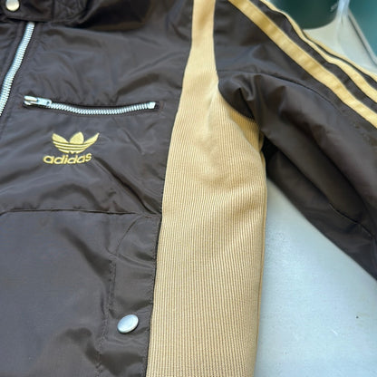 rare vintage brown adidas zip up jacket