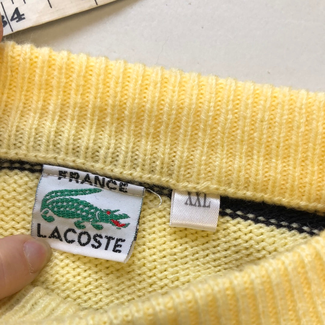 lacoste stripe knit jumper