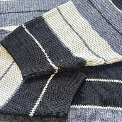 vintage blue striped lacoste knit