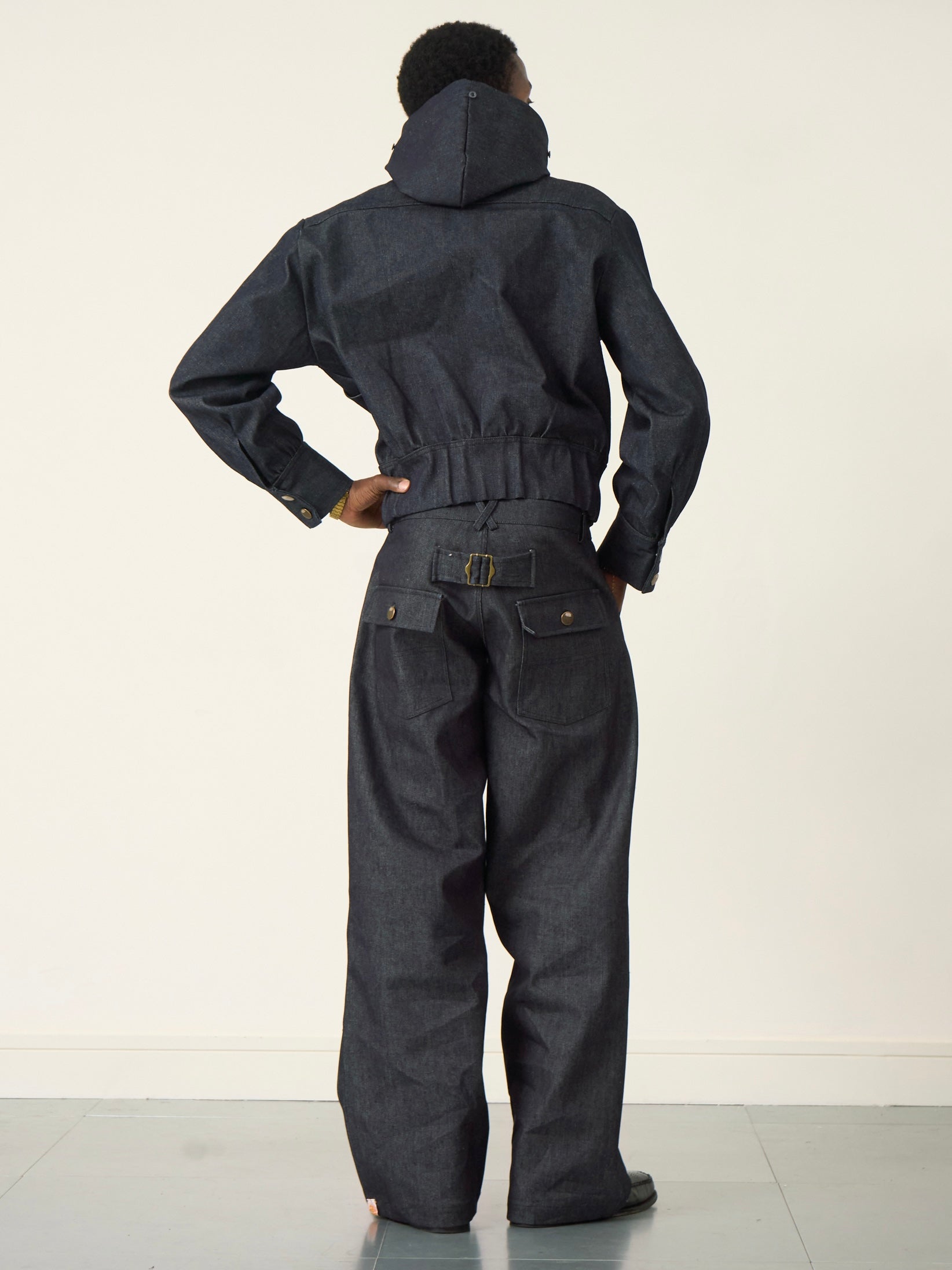 slouch jacket - navy denim