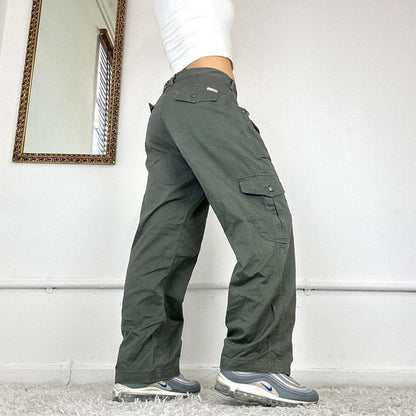 wide leg 2000s cargo trousers