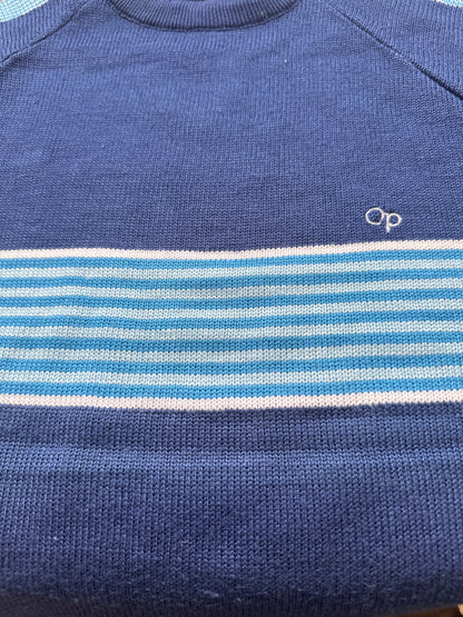 vintage blue striped knit jumper