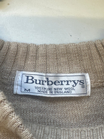 vintage cream burberry knit jumper