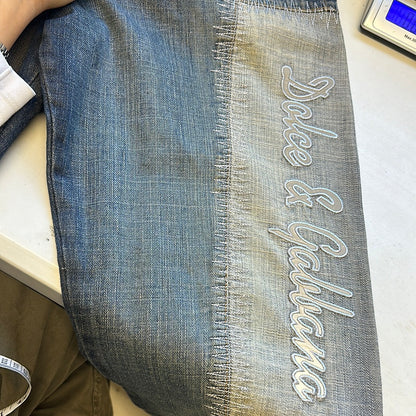 2000's patchwork dolce & gabbana jeans