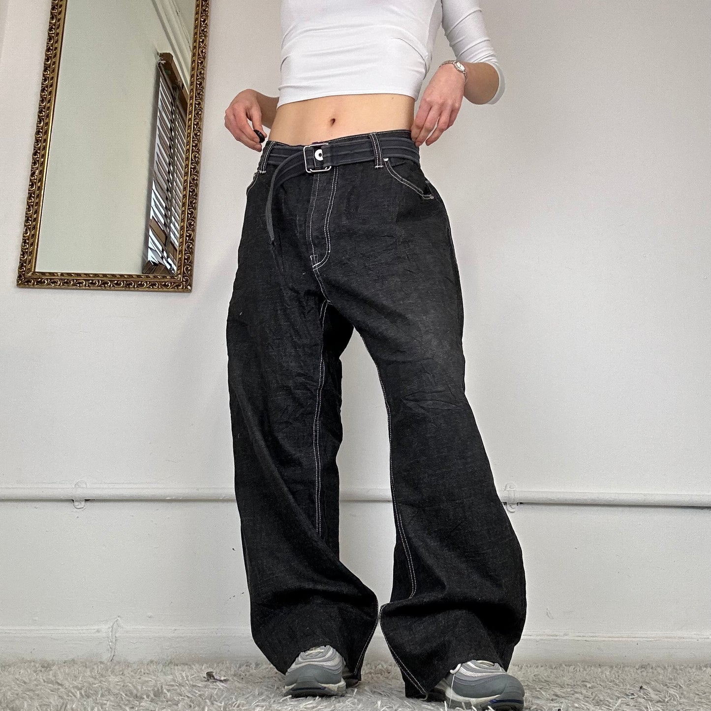 vintage baggy black jeans