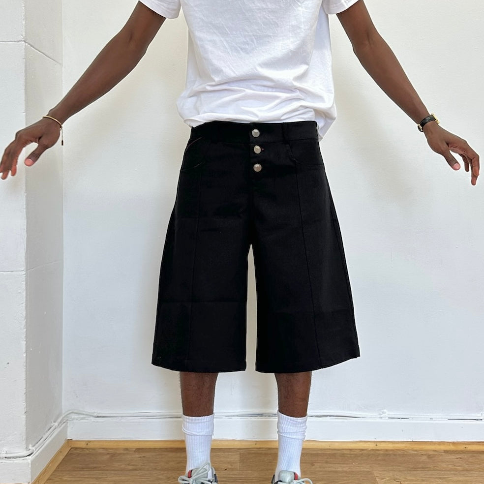 short patineur - denim noir