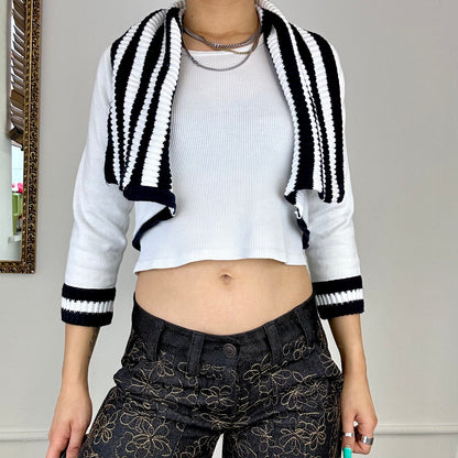 Armani jeans cropped bolero cardigan