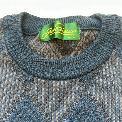 vintage blue knitted jumper