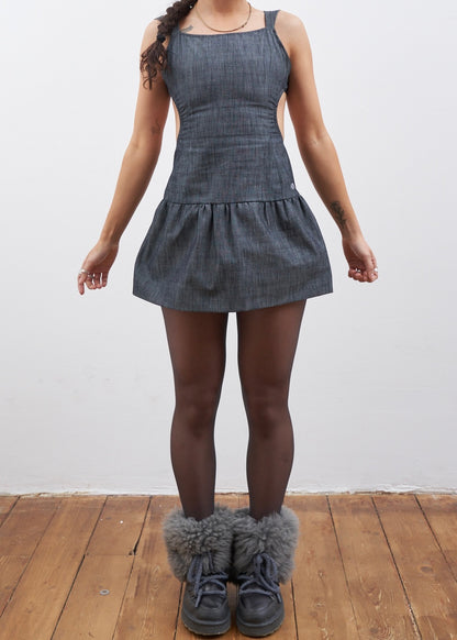 the vita bubble dress in grey