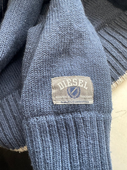 vintage diesel blue knit jumper