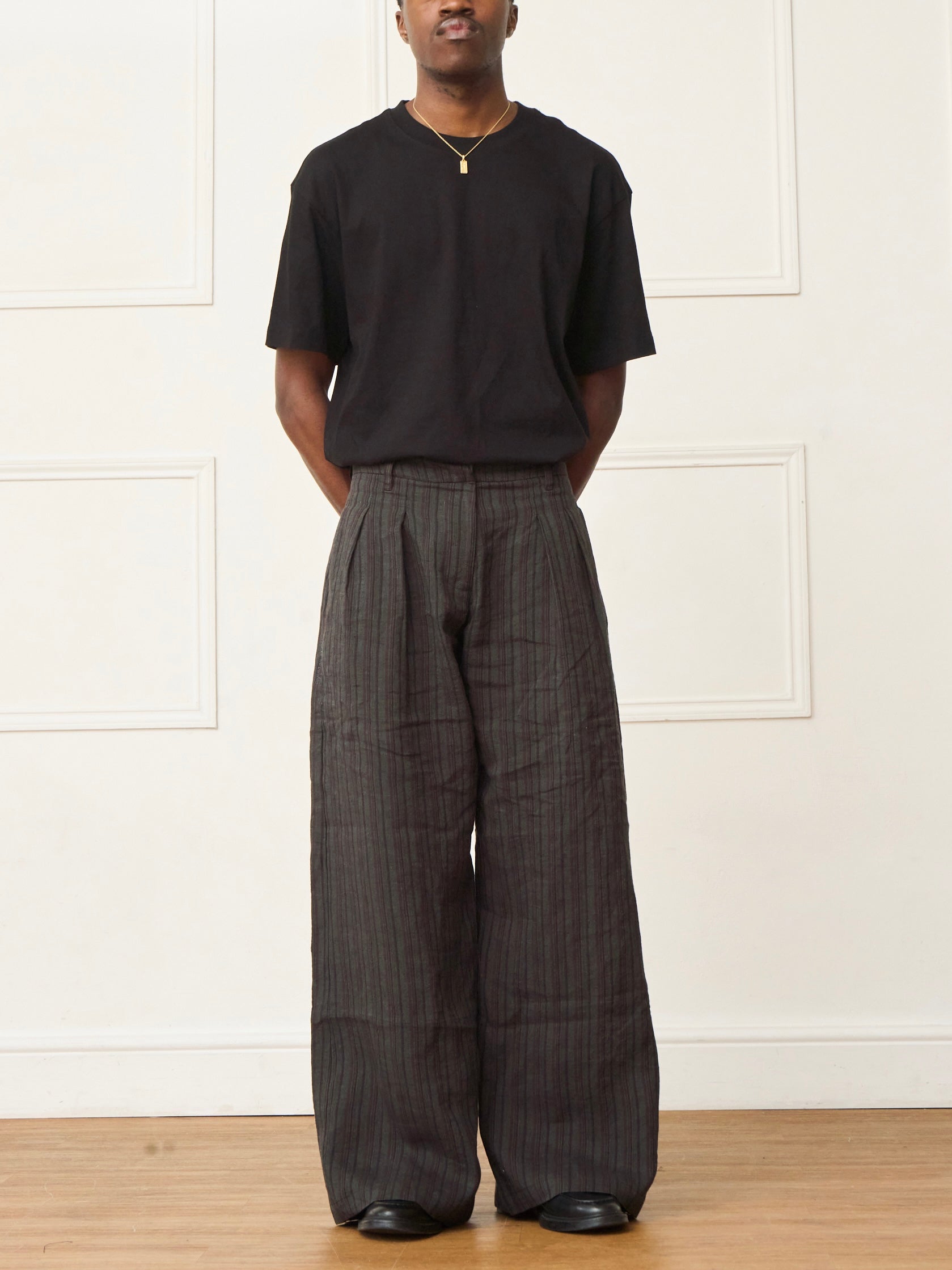 parker trouser - cinder linen