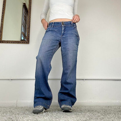 vintage wide leg cargo jeans