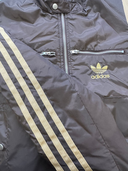 vintage adidas brown puffer jacket