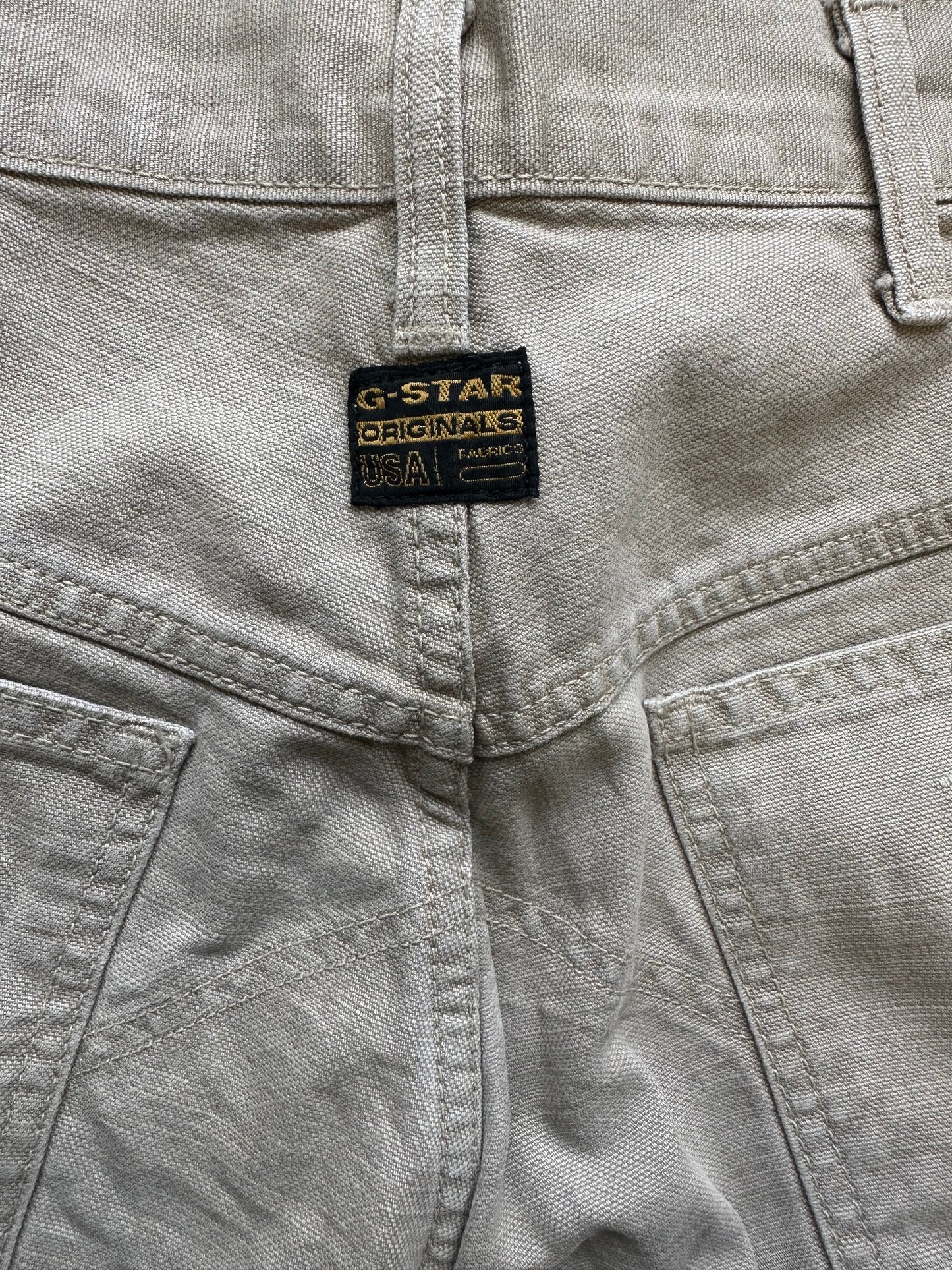 baggy cream g-star cargo trousers