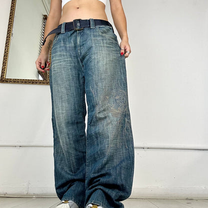 vintage armani relaxed baggy jeans