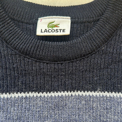 vintage blue striped lacoste knit