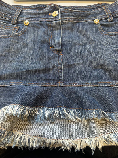 00's denim mini skirt