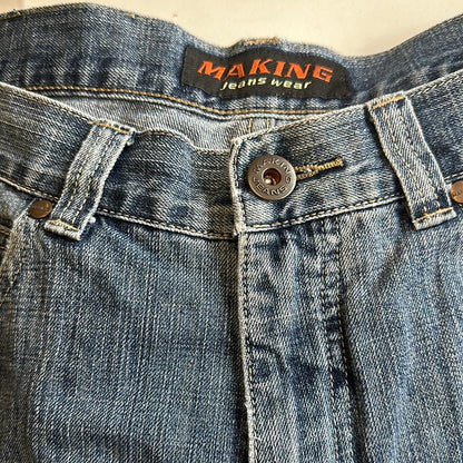 vintage long denim shorts