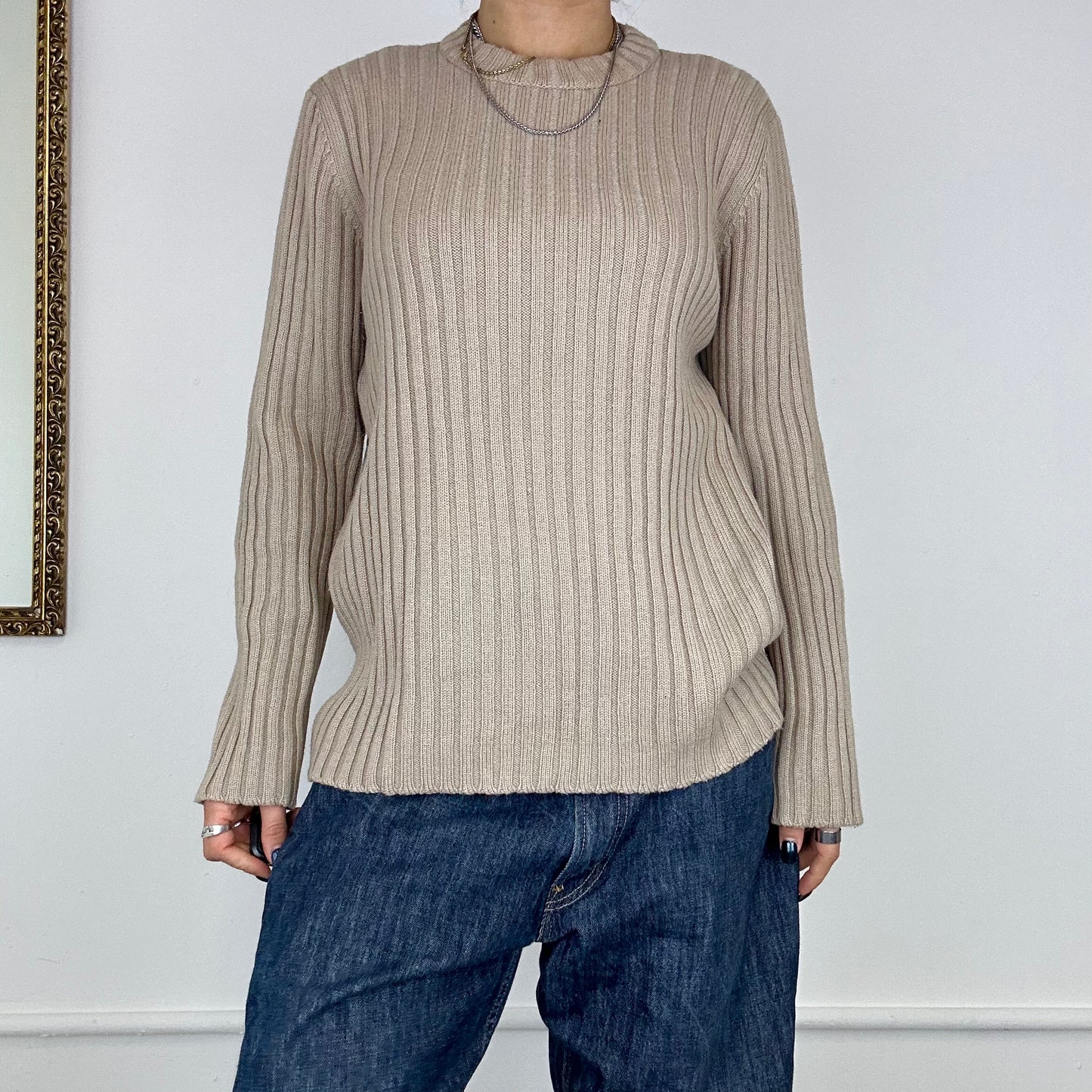 ribbed knitted jumper by sisley