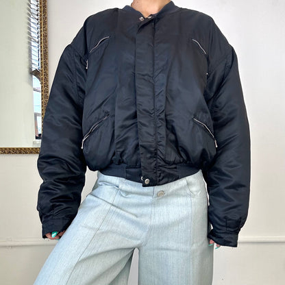 vintage cropped bomber jacket