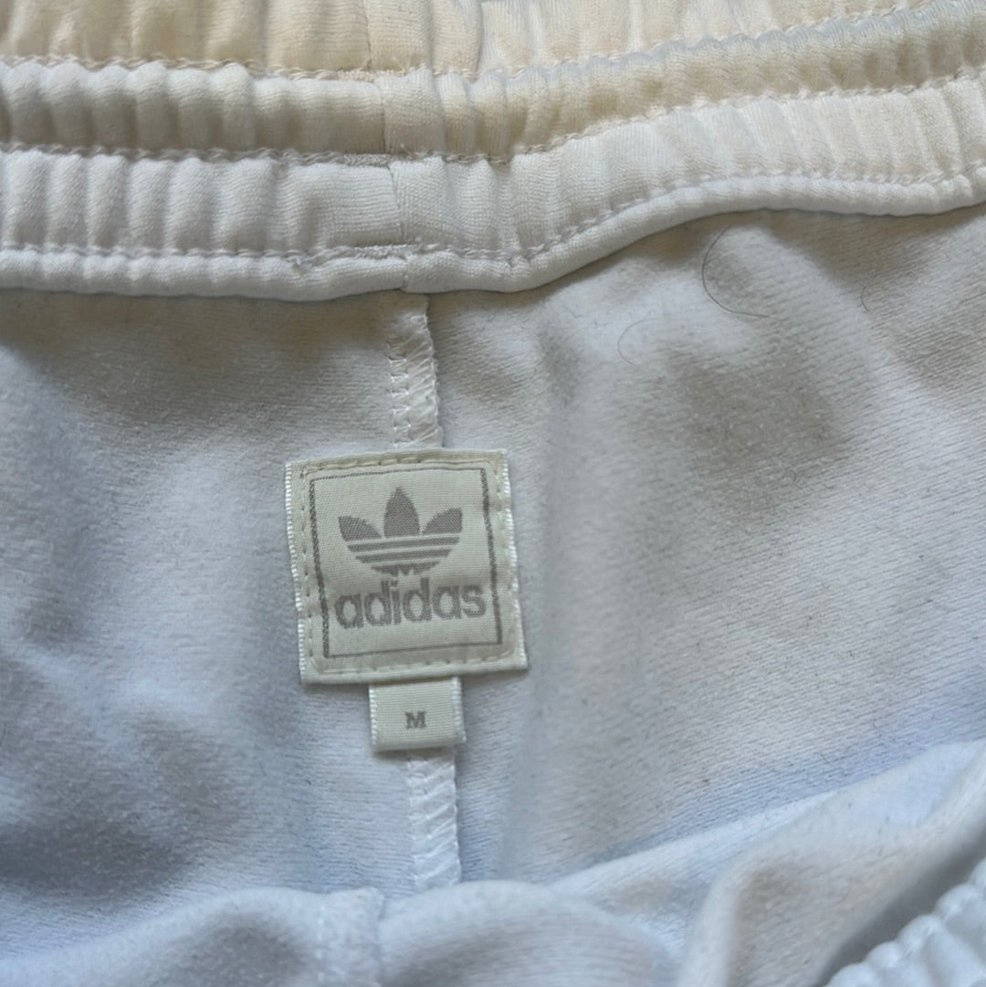 white adidas joggers