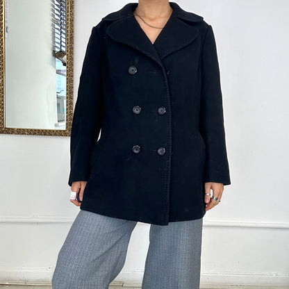 wool double breasted trench coat