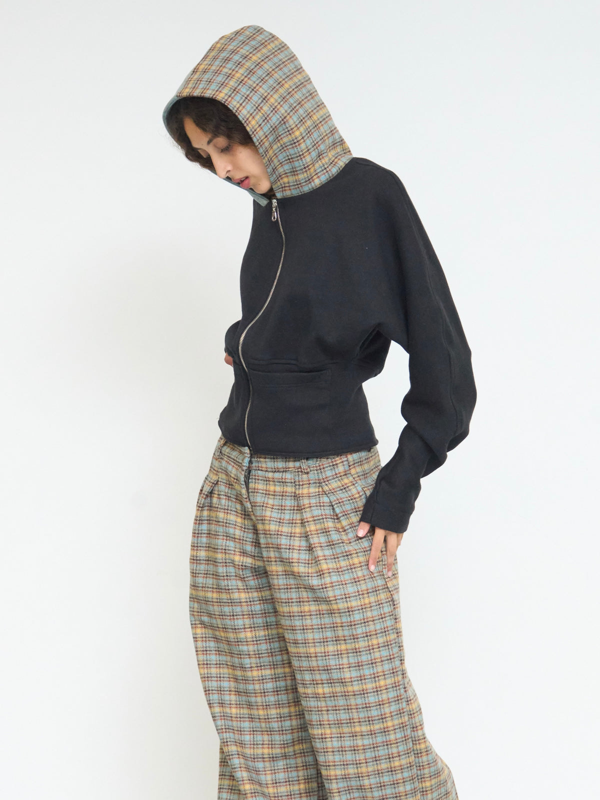 theo split jacket - black