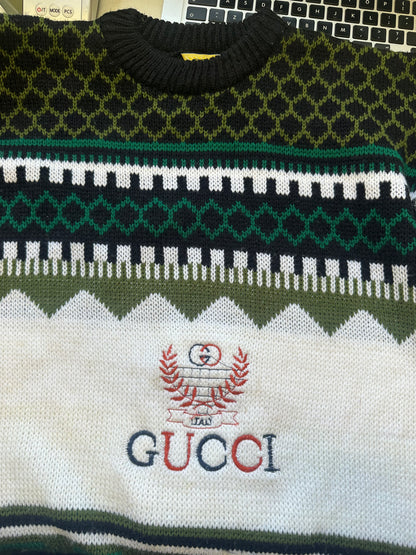 vintage gucci bootleg knit jumper