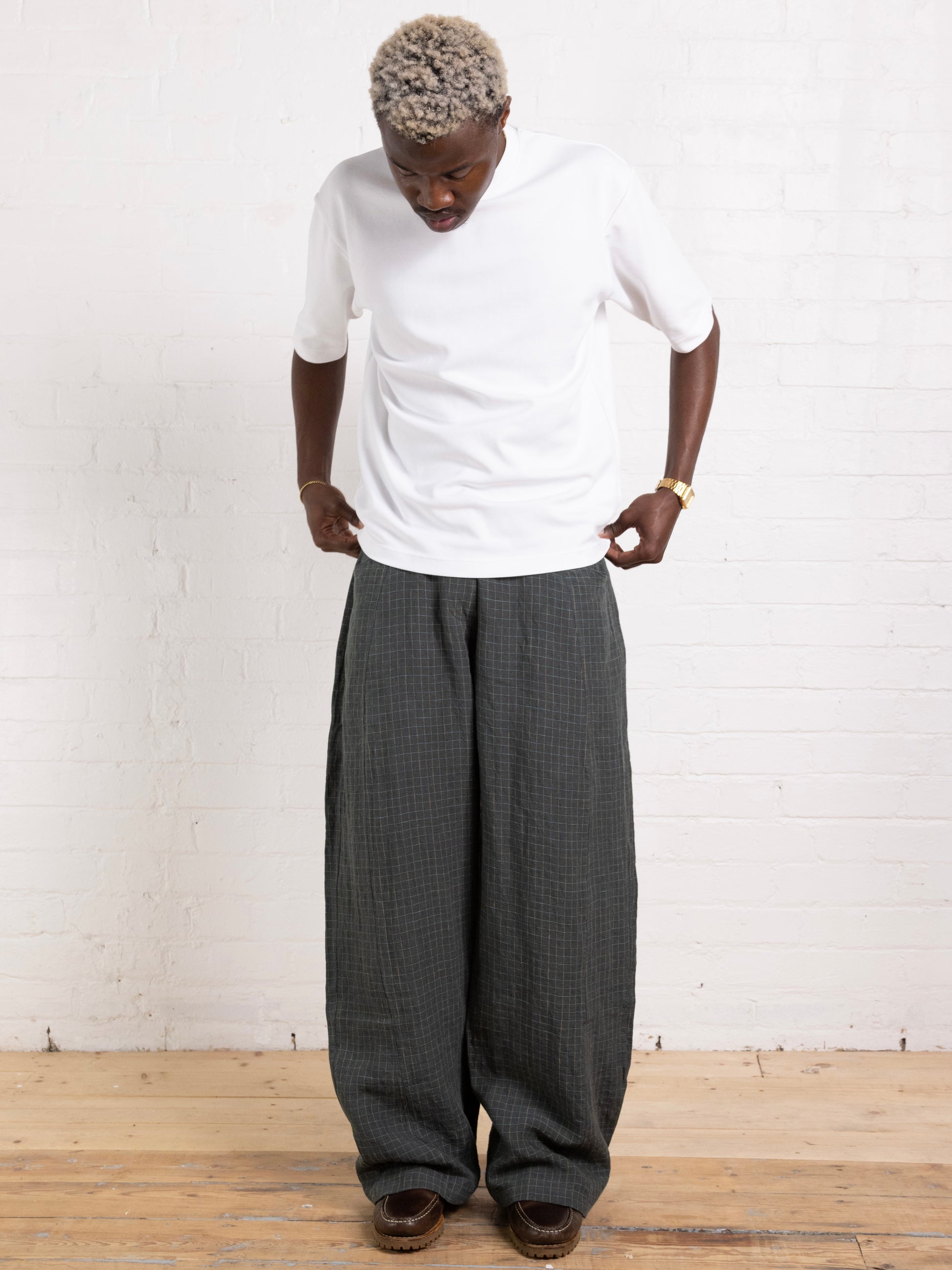balloon trouser - fern linen