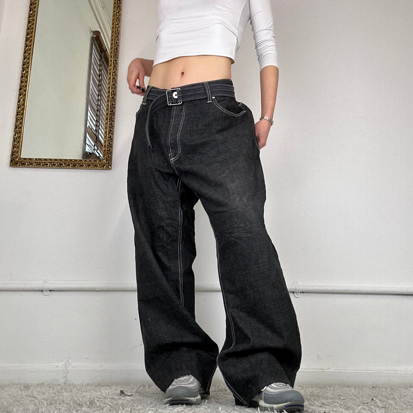 vintage baggy black jeans