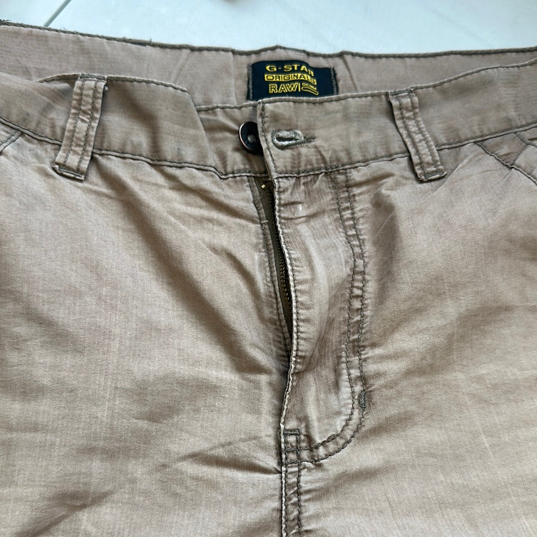 g-star baggy khaki cargo shorts