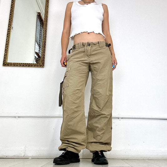 khaki baggy cargo trousers