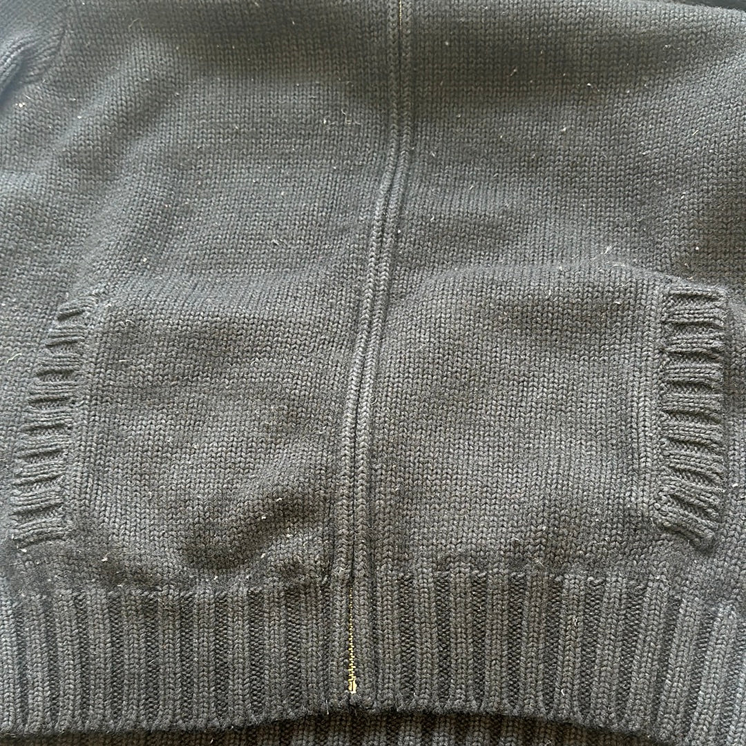 ralph lauren zip up knit jumper